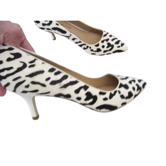 New, Donald Pliner B/W Leopard Haircalf Snow Print Heels in Size 7M, READ - Picture 8 of 10